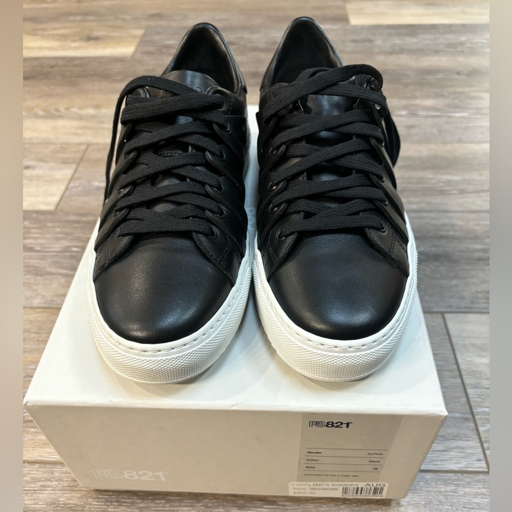 PS821 Shoes UK Size 38 Alpha Black Leather S.2 Limited 1 114 Quiet Luxury NIB